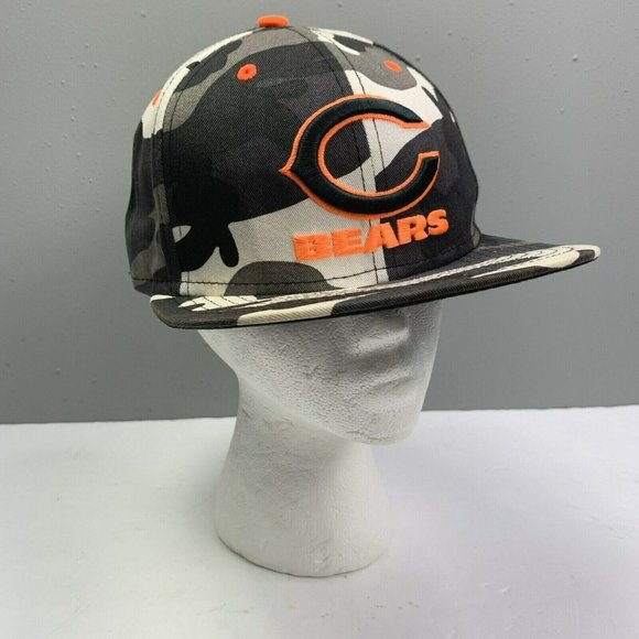 New Era 59Fifty Chicago Bears Fitted Hat size 7-3/8 Black Gray Camo Camouflage - Picture 1 of 6